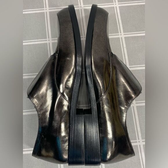 Calvin Klein Collection J4020 Metallic Anthracite Loafer Shoes Italy Size 37.5 - Picture 8 of 14